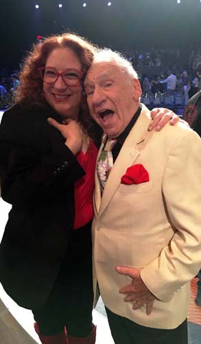 Artist Heidi Hooper with Mel Brooks on "To Tell The Truth." See her portfolio by visiting www.ArtsyShark.com