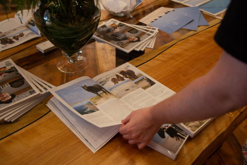 Magazines and other collateral help tell the story of the wild horses photographed by Jennifer Irving.