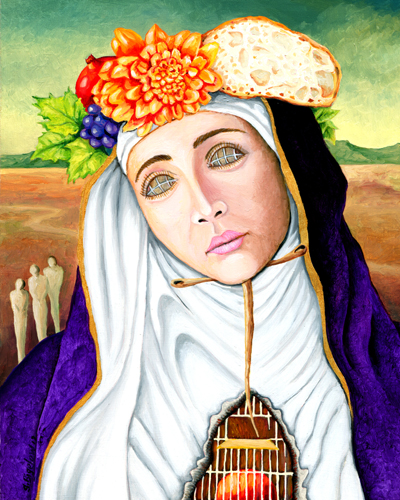 “Renaissance Madonna” Oil Painting, 8" x 10" by artist Gary Bigelow. See his portfolio by visiting www.ArtsyShark.com