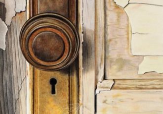 “Old Door” Coloured Pencil, 8.5” x 11” by artist Terry Mellway. See her portfolio by visiting www.ArtsyShark.com