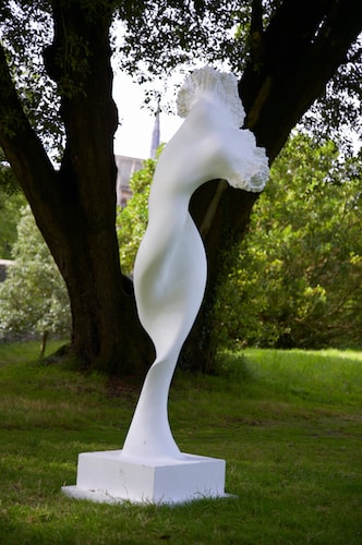 “Earth Song of Woman” Tinted Resin and Marble Dust, 60cm x 200cm x 54cm by artist Ginger Gilmour. See her portfolio by visiting www.ArtsyShark.com