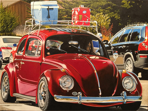 "Cruisin" Acrylic, 24" x 18" by artist John Schaeffer. See his portfolio by visiting www.ArtsyShark.com