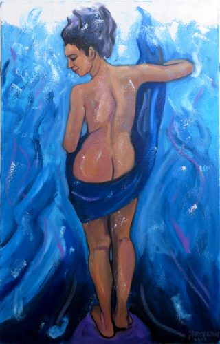 "Celestial Beauty - Water" Oil on Canvas, 18" x 28" by artist Darcy Lynn. See her portfolio by visiting www.ArtsyShark.com