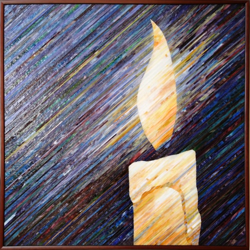 "Giving Light" Glass, 48" x 48" x 2" by artist Terri Albanese. See her portfolio by visiting www.ArtsyShark.com