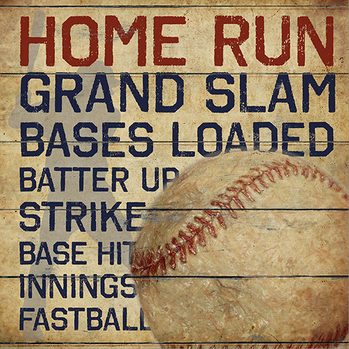 "Home Run" Digital Art, 12" x 12" by artist Laurent Newman. See his portfolio by visiting www.ArtsyShark.com