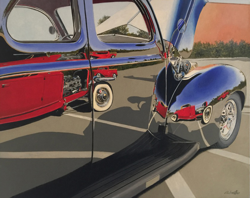 "Mirror, Mirror" Acrylic, 30" x 24" by artist John Schaeffer. See his portfolio by visiting www.ArtsyShark.com