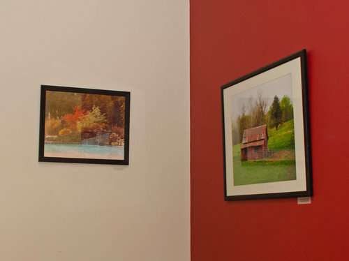 Dawn Whitmore's photos of historic barns on permanent exhibition.