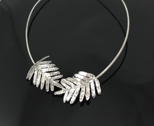 “Sterling Silver Resurrection Fern Necklace” Lost Wax Cast Sterling Silver Necklace, 21” Long by artist JoAnn Graham. See her portfolio by visiting www.ArtsyShark.com