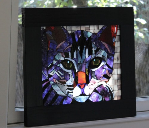 "Vincent" Mosaic on Sheet Glass, 18” x 15” by artist Mark McCall. See his portfolio by visiting www.ArtsyShark.com