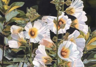 "In Bloom" Colored Pencil, 20" x 16" by artist Robin Manelis. See her portfolio by visiting www.ArtsyShark.com