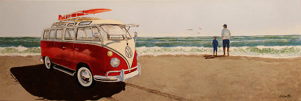 "Generations" Acrylic, 36" x 12" by artist John Schaeffer. See his portfolio by visiting www.ArtsyShark.com