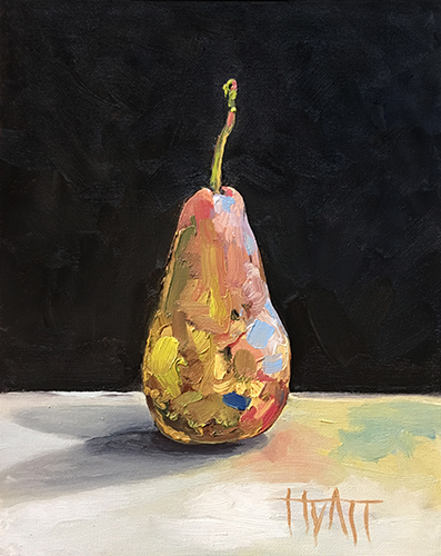 “Portrait d’une Poire” Oil on Canvasboard, 8” x 10” by artist J.W. Hyatt. See his portfolio by visiting www.ArtsyShark.com 