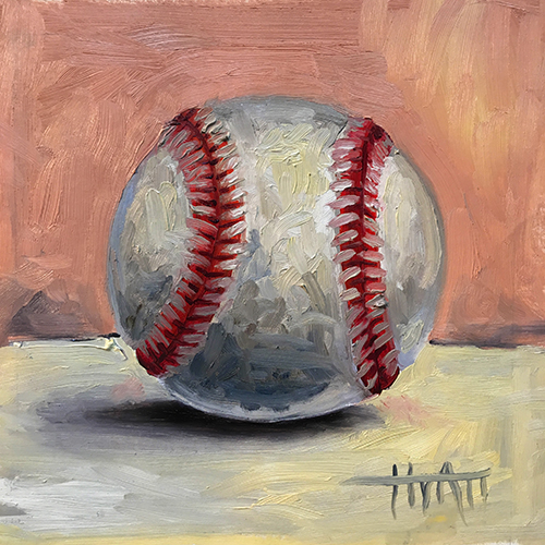 “Pastime” Oil on Canvas, 12” x 12” by artist J.W. Hyatt. See his portfolio by visiting www.ArtsyShark.com