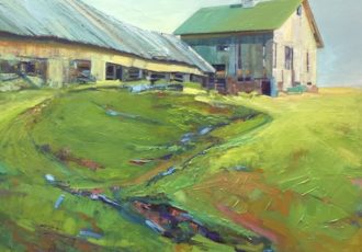 “Seeking Repose, Greenbacker Barn, Durham, CT” Oil, 30” x 24” by artist Aleta Gudelski. See her portfolio by visiting www.ArtsyShark.com