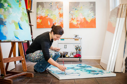 Painter Elisa Sheehan in her studio.