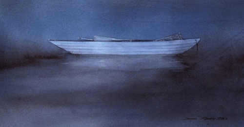 “Ghost” Watercolor, 24” x 10” by artist Don Rankin. See his portfolio by visiting www.ArtsyShark.com