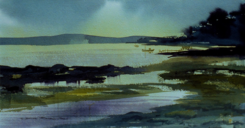 “Twilight” Watercolor, 21.5” x 15.5” by artist Don Rankin. See his portfolio by visiting www.ArtsyShark.com