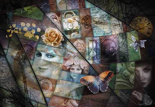 "Fairy Tale Quilt" Digital Art, Varied Sizes by artist Catherine King. See her portfolio by visiting www.ArtsyShark.com