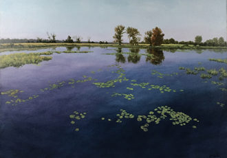 "Enamor" Oil on Canvas, 40" x 30" by artist Laura den Hertog. See her portfolio by visiting www.ArtsyShark.com