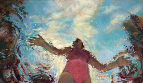 "Finding Balance" Pastel, 24" x 14" by artist Michele Poirier-Mozzone. See her portfolio by visiting www.ArtsyShark.com