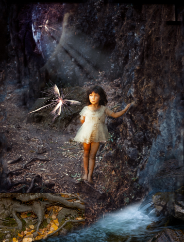 Firefly Fairy fantasy image digital photography by Steve Slocomb