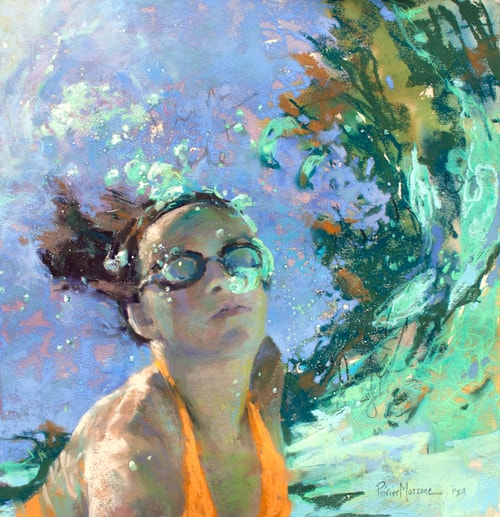 "Insight" Pastel,12" x 12" by artist Michele Poirier-Mozzone. See her portfolio by visiting www.ArtsyShark.com