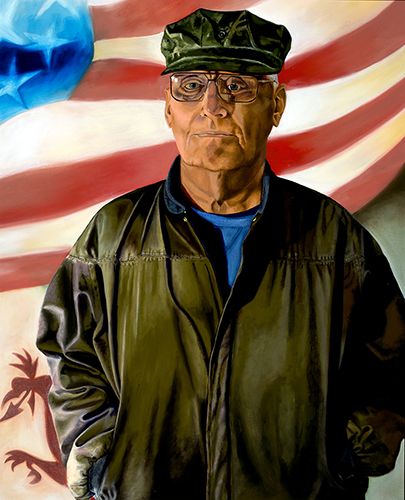 "Patriotism" Oil, 24" x 30" by artist Isabella Matire, M.D. See her portfolio by visiting www.ArtsyShark.com