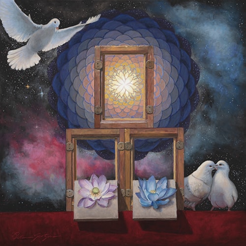 "Peace that has No Borders" Pastel, 30" x 30" by artist Peter Seltzer. See his portfolio by visiting www.ArtsyShark.com