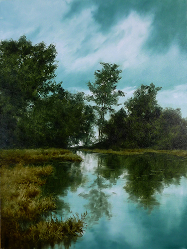 "The Gap" Oil on Canvas, 18" x 24" by artist Laura den Hertog. See her portfolio by visiting www.ArtsyShark.com
