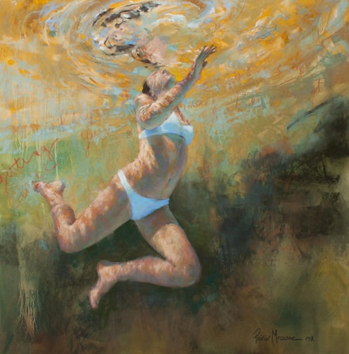 "Climb" Pastel, 20" x 20" by artist Michele Poirier-Mozzone. See her portfolio by visiting www.ArtsyShark.com