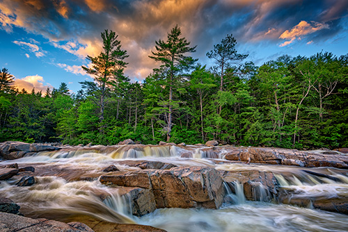 Photograph of the Lower Falls on Kancamagus Highway by artist Rick Berk. 