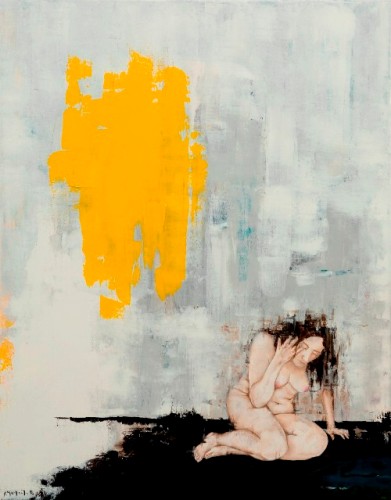 “Yellow” Acrylic on Canvas, 50cm x 60cm by artist Christina Michalopoulou. See her portfolio by visiting www.ArtsyShark.com
