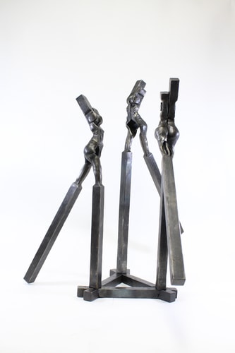 "Ascending" Forged Mild Steel, 27" x 30" x 25" by artist Monica Coyne. See her portfolio by visiting www.ArtsyShark.com