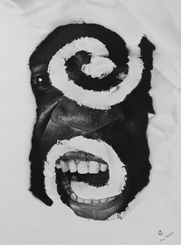 “Batu” Charcoal on Paper, 33” x 44” by artist Ken Nwadiogbu. See his portfolio by visiting www.ArtsyShark.com
