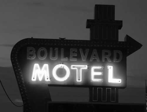 "Boulevard Motel" Photography, 36" x 24" by artist Jonathan Brooks. See his portfolio by visiting www.ArtsyShark.com