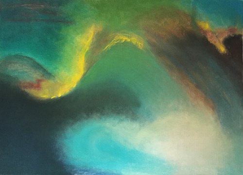 "Wildness" Pastel on Canvas, 36" x 24" by Artist Cecilia Garrec. See her portfolio by visiting www.ArtsyShark.com