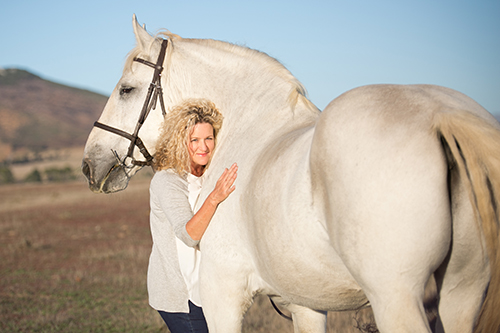 Artist Clea Witte with Bo. See her portfolio by visiting www.ArtsyShark.com