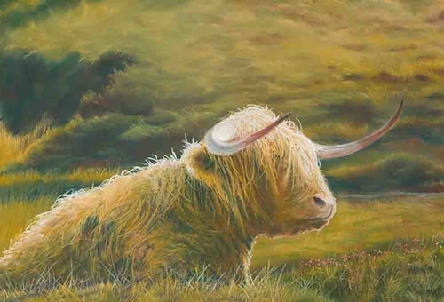 "Heilin Hector" Soft Pastels, 61cm x 41cm by Artist Greg Drumm. See his portfolio by visiting www.ArtsyShark.com