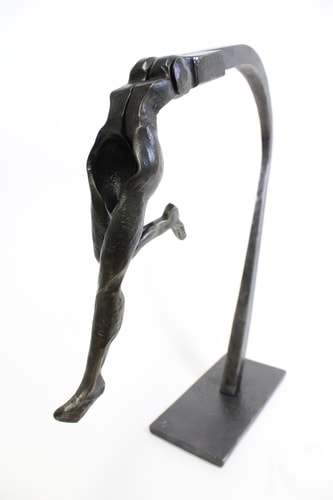 "Imprisoned" Forged Steel, 15" x 15" x 5" by artist Monica Coyne. See her portfolio by visiting www.ArtsyShark.com
