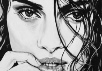 "Maybe" Acrylic on Canvas, 30" x 40" by artist Sylvia Cohen. See her portfolio by visiting www.ArtsyShark.com