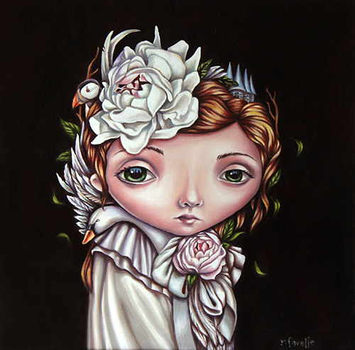 “Odette’s Dream” Oil on Board, 10” x 12” by artist Rachel Favelle. See her portfolio by visiting www.ArtsyShark.com