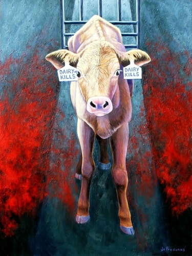 “The Death of Innocence” Oil on Canvas, 76” x 101cm by artist Jo Frederiks. See her portfolio by visiting www.ArtsyShark.com