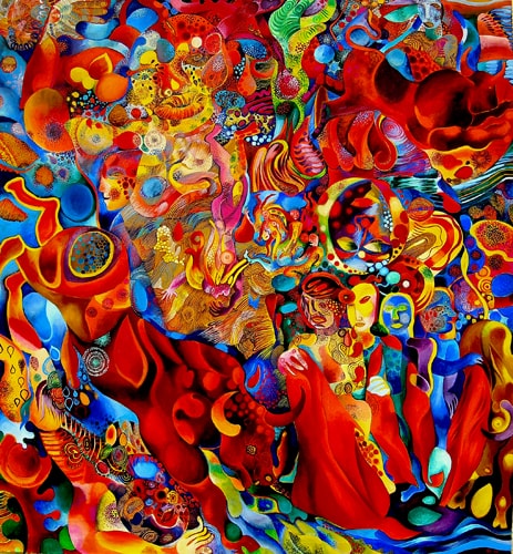 “The Resurrection” Oil on Canvas, 47” x 55” by artist Elke Daemmrich. See her portfolio by visiting www.ArtsyShark.com