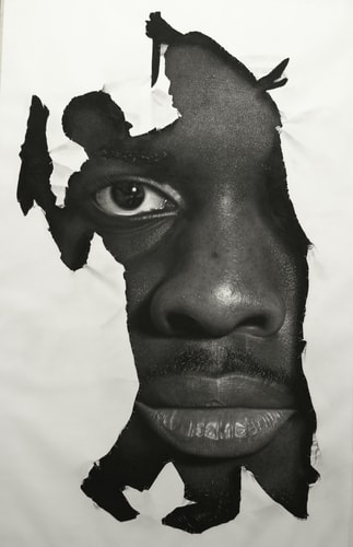 “Thy Brother is Not Thy Brother Indeed” Charcoal on Paper, 48” x 72” by artist Ken Nwadiogbu. See his portfolio by visiting www.ArtsyShark.com