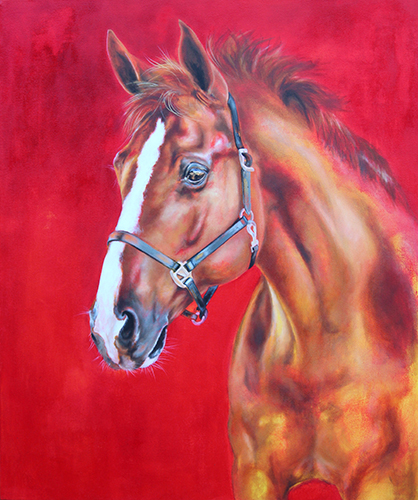 "Todd" Oil, 100cm x 120cm by artist Clea Witte. See her portfolio by visiting www.ArtsyShark.com