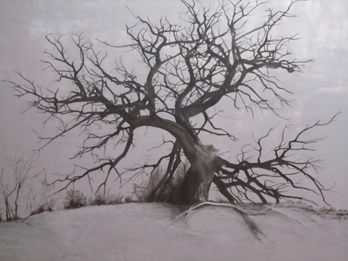 "Tree That Found Me" Acrylic, 72" x 42" by artist Ellen (Ellie) Fuller. See her portfolio by visiting www.ArtsyShark.com