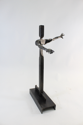 "Wait" Forged Mild Steel, 20" x 10" x 5" by artist Monica Coyne. See her portfolio by visiting www.ArtsyShark.com