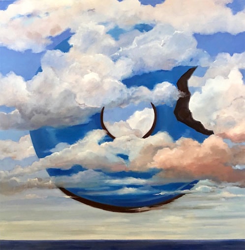 "Waiting to Take You Home" Oil, 36" x 36" by artist Terry Romero Paul. See her portfolio by visiting www.ArtsyShark.com