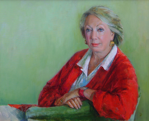“Portrait of Anne Phillips” Oil on Canvas, 77cm x 63cm by artist Marina Kim. See her portfolio by visiting www.ArtsyShark.com