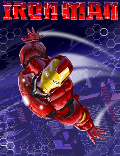 “Iron Man” Comic-book style image of Iron Man, Photoshop, Various Sizes by artist Trevor Keen. See his portfolio by visiting www.ArtsyShark.com
